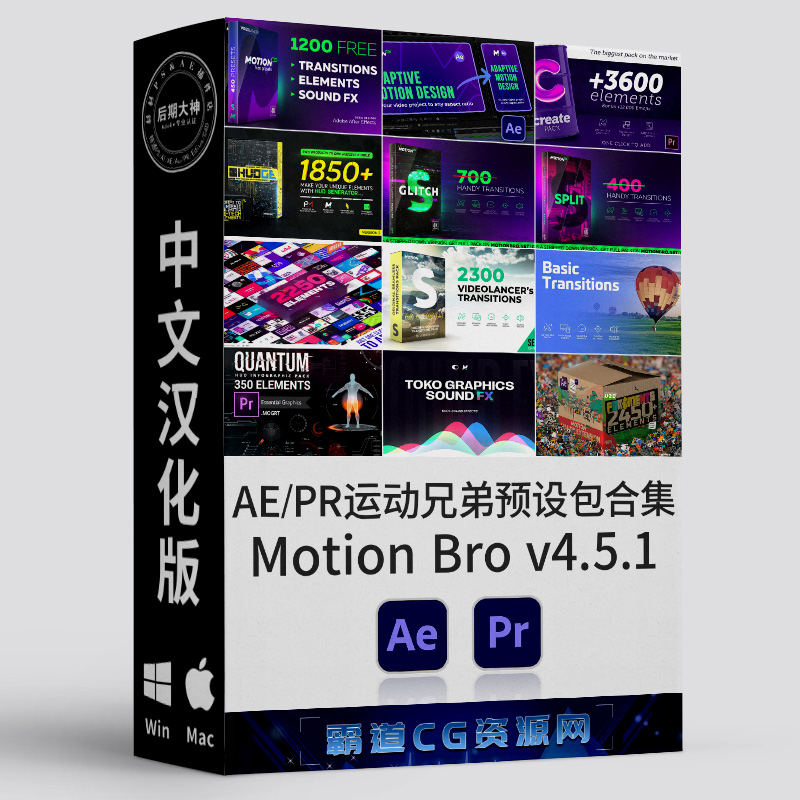 AE/PR运动兄弟预设包合集新版